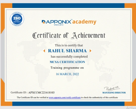 Certification