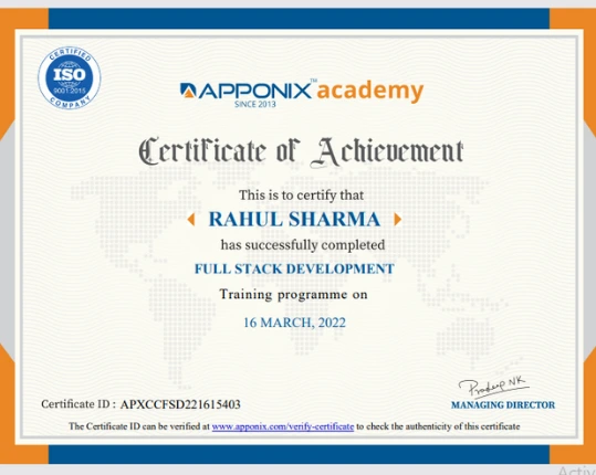 Certification