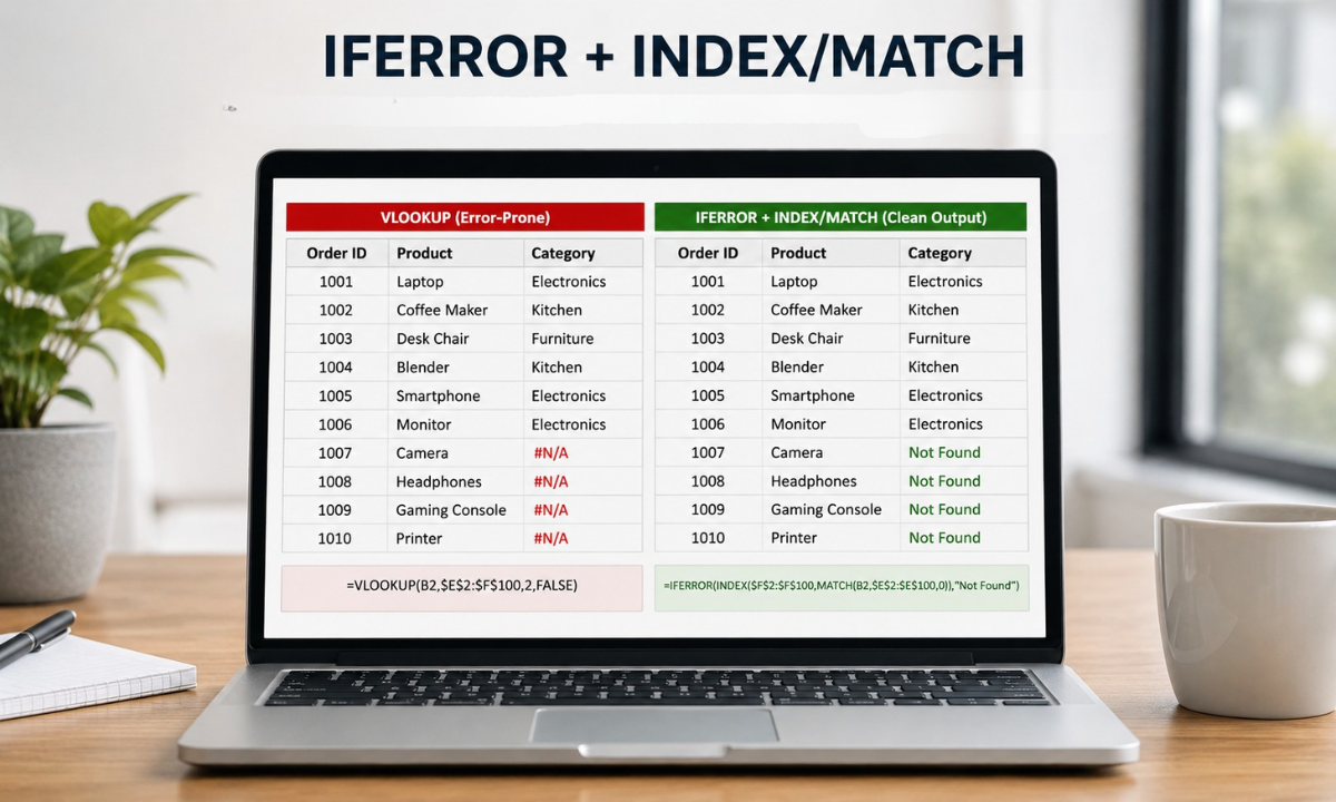 IFERROR + INDEX/MATCH