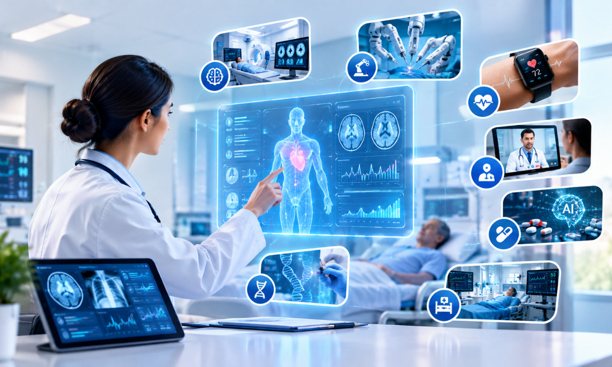 AI applications in healthcare for diagnosis and patient care