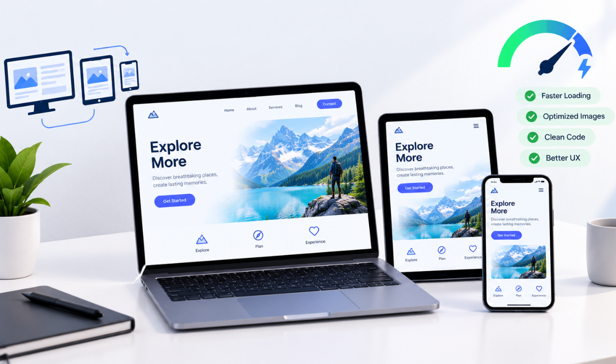 Responsive web design for fast, smooth performance