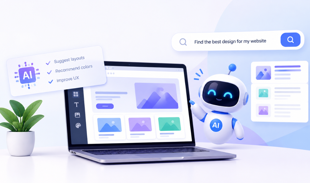 AI-assisted web design and search
